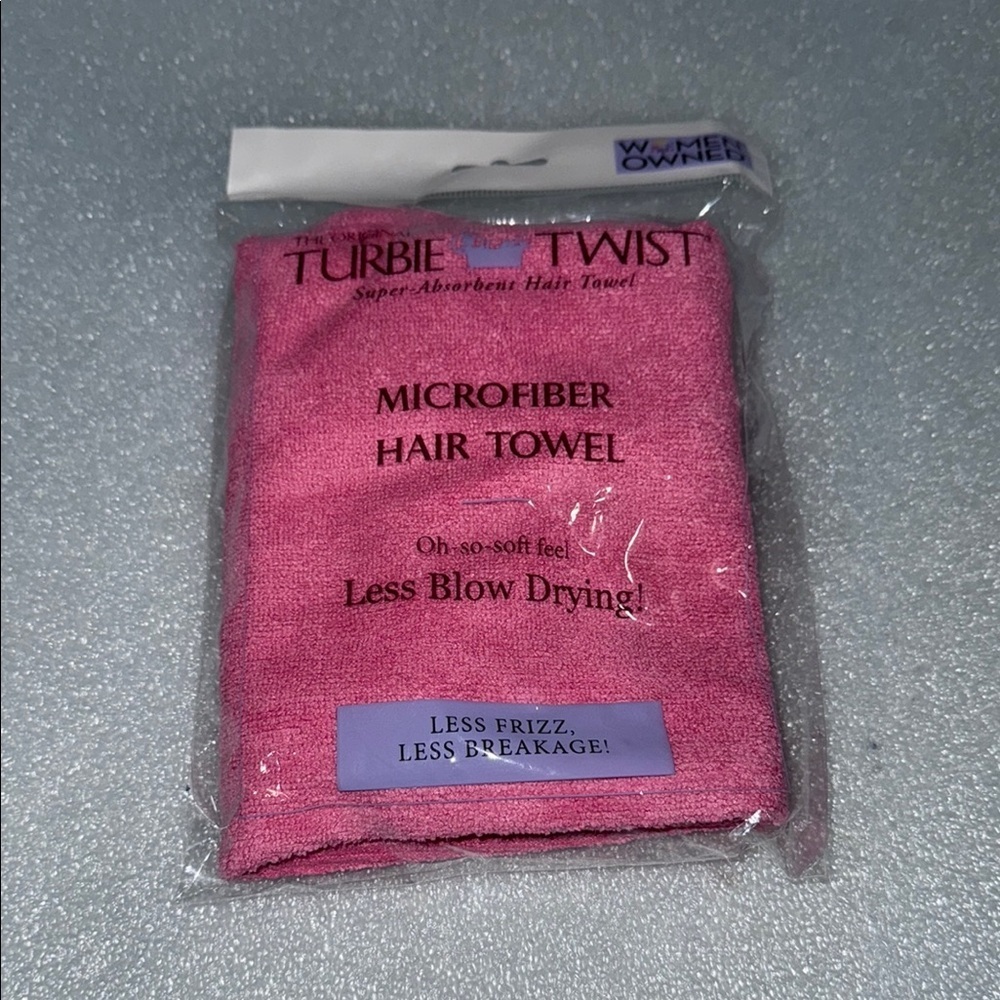 Turbie Twist Pink Microfiber Hair Towel - Picture 1 of 2